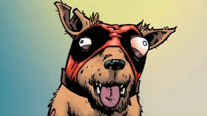 Dogpool Comic Style Illustration Wallpaper