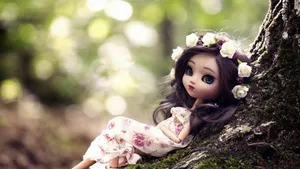 Doll Under A Tree Wallpaper