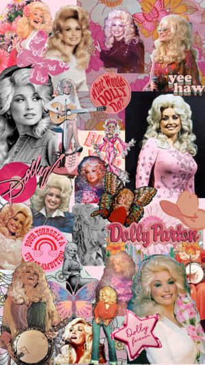 Dolly Parton Collage Aesthetic Wallpaper