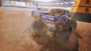 Dominating Force - An Exhilarating Monster Truck Show Wallpaper