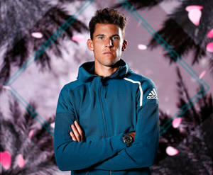 Dominic Thiem In Blue Adidas Jacket Wallpaper