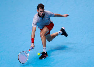 Dominic Thiem In Tennis Court Wallpaper