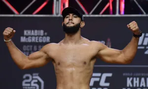 Dominick Reyes U F C Weighin Pose Wallpaper