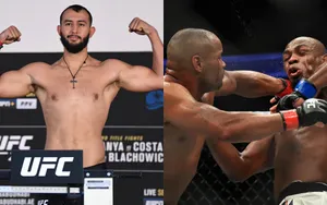 Dominick Reyes U F C Weighinand Fight Action Wallpaper