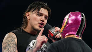 Dominik Mysterio Confrontation W W E Wallpaper