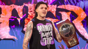 Dominik Mysteriowith Championship Belt Wallpaper