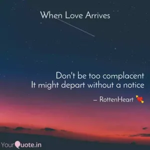 Don't Be Complacent Wallpaper