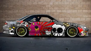 Don't Judge A Car By Its Stickers Wallpaper