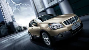 Dongfeng's Modern Truck On Scenic Mountain Road Wallpaper