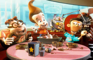 Donut Shop Bonding Jimmy Neutron Boy Genius Wallpaper