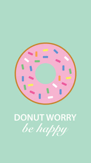 Donut Worry Be Happy Cute Girly Ipad Wallpaper