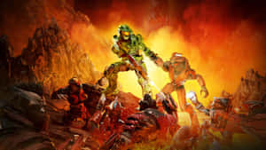 Doom Dark Ages Battle Wallpaper