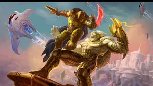 Doom Dark Ages Battle Wallpaper