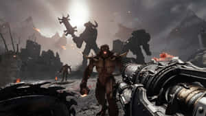 Doom Dark Ages Battle Wallpaper