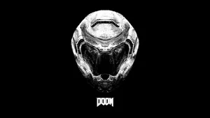 Doomguy Black White Wallpaper