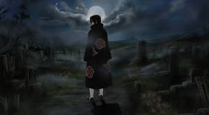 Dope Anime Itachi In Cemetery Wallpaper