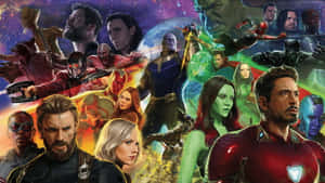 Dope Avengers With Earth Graphic Art Wallpaper