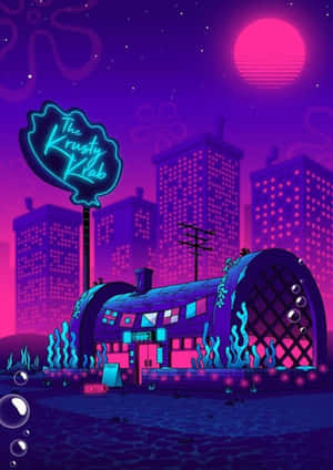 Dope Trippy Krusty Krab Spongebob Squarepants Wallpaper