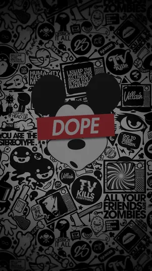 Dope Tumbler Mickey Mouse Wallpaper Wallpaper