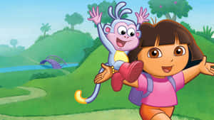 Dora The Explorer Gives A Smile Wallpaper