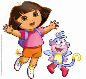 Dora The Explorer Goofy Boots Wallpaper