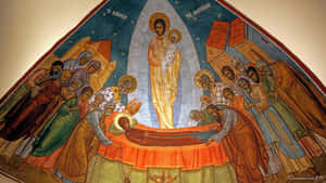 Dormitionofthe Motherof God Fresco Wallpaper