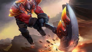 Dota 2 Axe Smashing His Axe Wallpaper