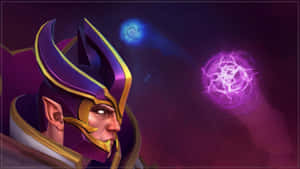 Dota 2 Invoker Casting A Powerful Spell Wallpaper