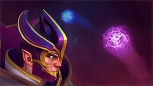 Dota 2 Invoker Casting A Powerful Spell Wallpaper