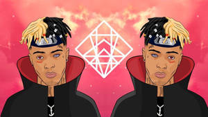 Double Naruto Xxxtentacion Cartoon Wallpaper