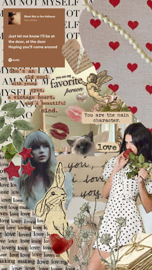 Downtown Girl Aesthetic Collage Wallpaper