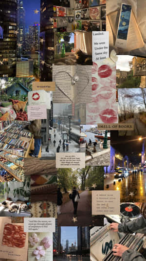 Downtown Girl Aesthetic Collage Wallpaper