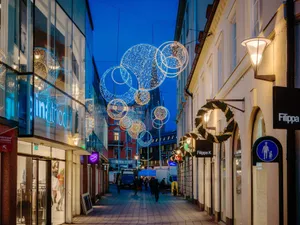 Downtown Landscape View Of Linköping, Sweden At Dawn. Wallpaper