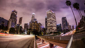 Downtown_ Night_ Lights_ Fisheye_ View.jpg Wallpaper