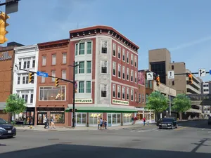 Downtown_ Rochester_ Street_ Scene Wallpaper