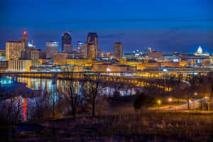 Downtown Saint Paul Skyline At Sunset Wallpaper