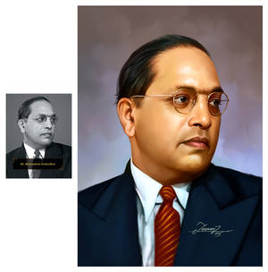 Dr Babasaheb Ambedkar Side-by-side Photo Wallpaper