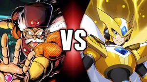 Dr Gero Versus Mega Man Battle Graphic Wallpaper