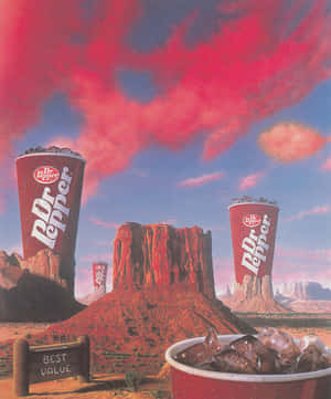 Dr Pepper Desert Landscape Wallpaper