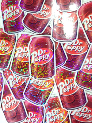 Dr Pepper Sticker Collage Aesthetic Wallpaper