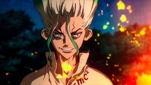 Dr Stone Blazing Senku Wallpaper