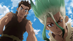 Dr Stone Senku And Taiju Wallpaper