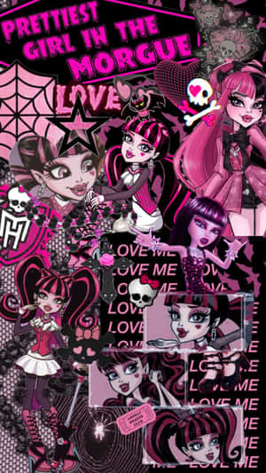 Draculaura Monster High Collage Wallpaper