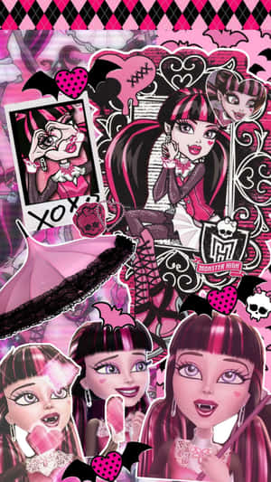 Draculaura Monster High Collage Wallpaper