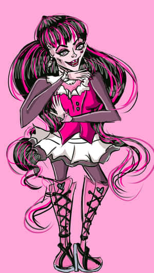 Draculaura Monster High Illustration Wallpaper