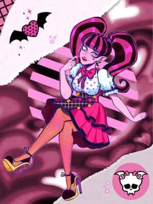 Draculaura Monster High Illustration Wallpaper