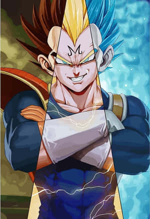 Dragon Ball Majin Vegeta Smile Transformation Wallpaper