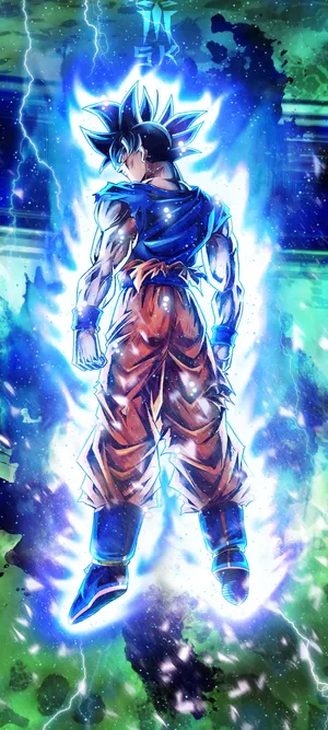 Dragon Ball Z Goku Glows Blue Wallpaper