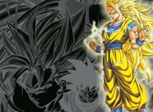 Dragon Ball Z Goku In Super Saiyan 3 Form Wallpaper