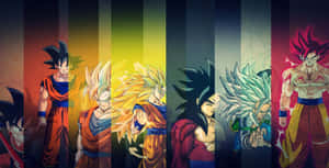 Dragon Ball Z Goku Seven Super Saiyan Forms Wallpaper